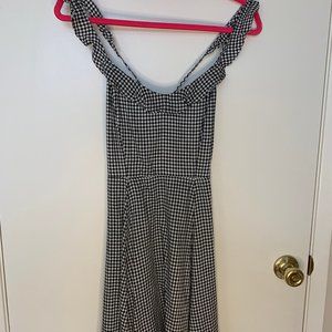 Open back Gingam mini-dress